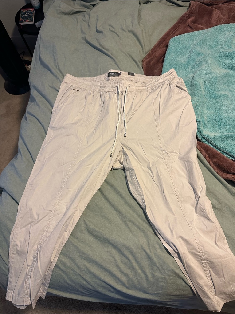 Torrid Light Gray/Cream Women's Drawstring Ankle Pants